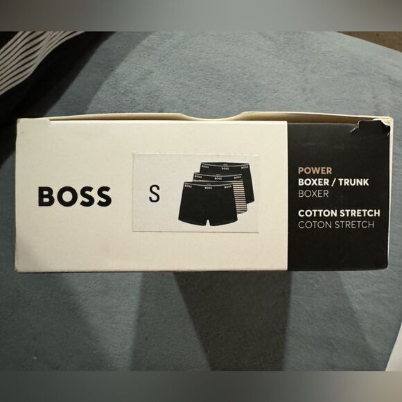 3 PK.BOSS HUGO BOSS Men's COTTON Power Stripe Logo Boxer Trunks S - Picture 6 of 8